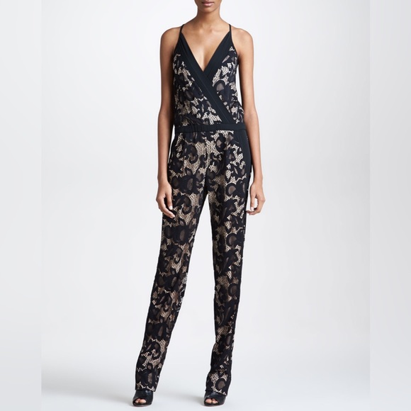 Diane von Furstenberg Shany Floral Lace Jumpsuit - Picture 1 of 6